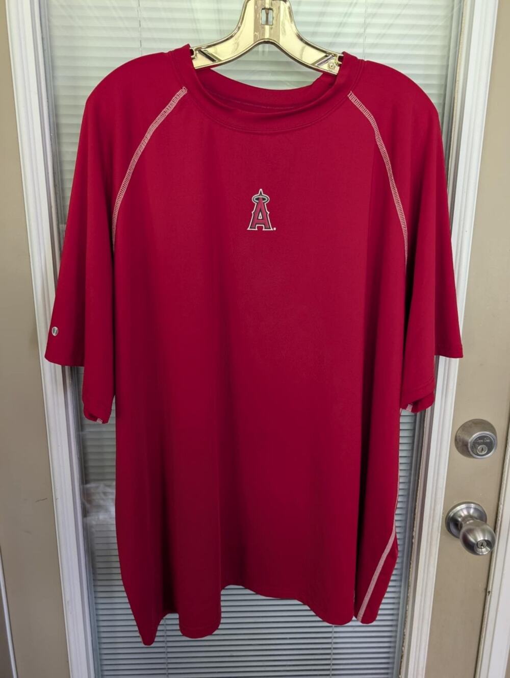 Holloway MLB Los Angeles Angels T Shirt Mens 2XL Red Performance Dri-Fit